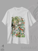 تیشرت سفید طرح دار جنگل زیبا شماره ۹، تزئینی اثر برجو کورکماز یورک | immage.ir