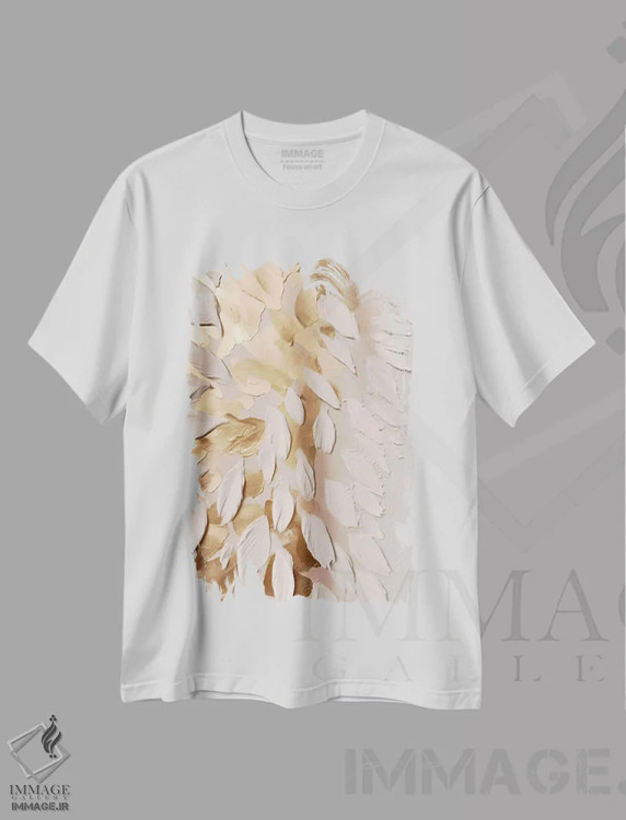 تیشرت سفید طرح دار هاله اثر بلا ایو | فروشگاه ایماژ