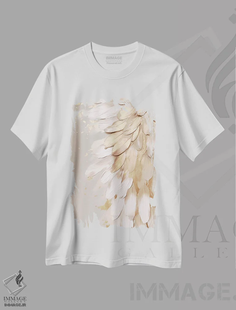 تیشرت سفید طرح دار هاله اثر بلا ایو | immage.ir