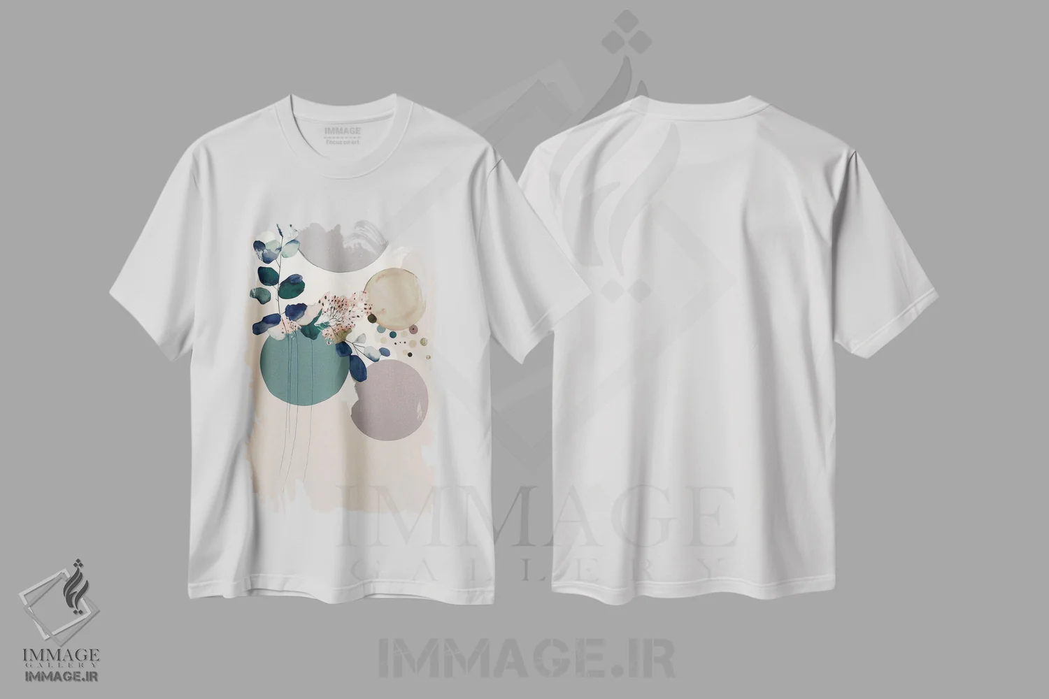تیشرت سفید طرح دار سراب بوهمیایی، آبستره اثر بلا ایو | فروشگاه ایماژ