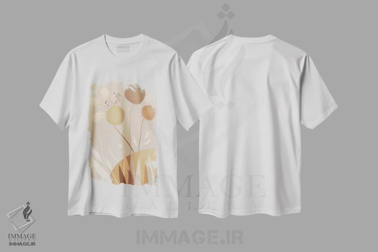 تیشرت سفید طرح دار طلوع بوهو، آبستره اثر بلا ایو | immage.ir