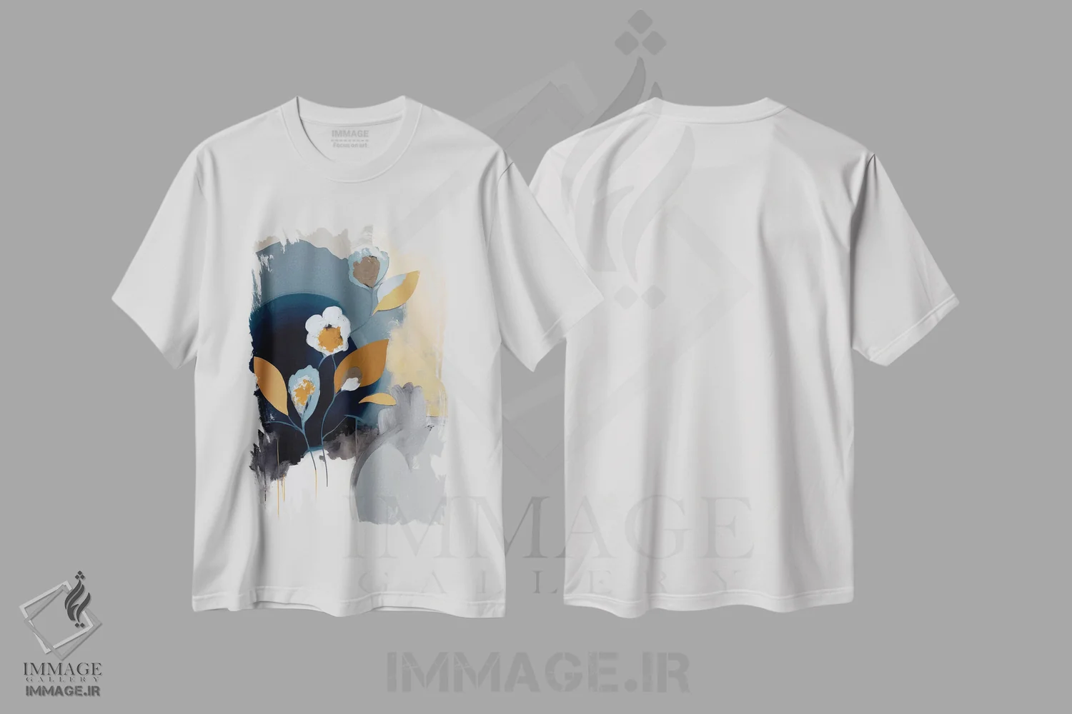 تیشرت سفید طرح دار اسی، آبستره اثر بلا ایو | immage.ir