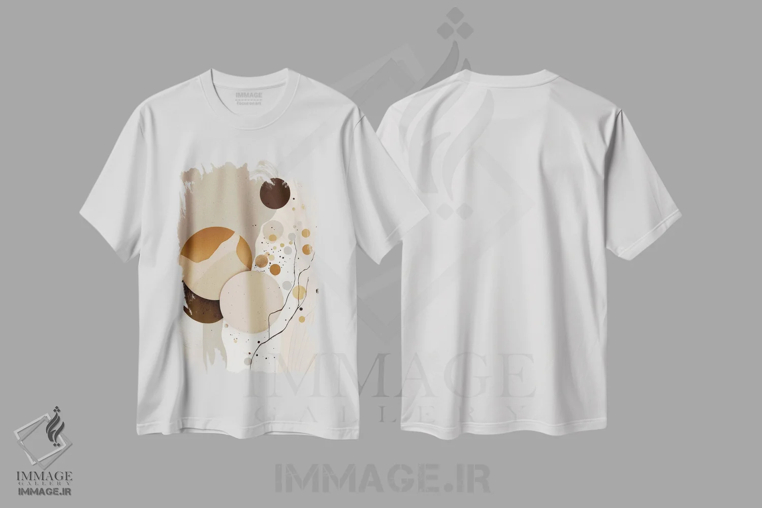 تیشرت سفید طرح دار لونا، آبستره اثر بلا ایو | immage.ir