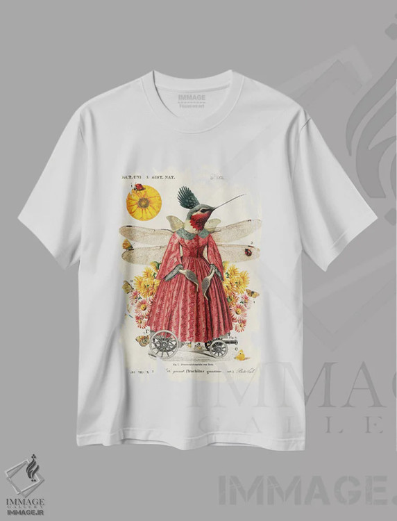 تیشرت سفید طرح دار ملکه مارگارت، دکوراسیون جایگزین اثر بتو وال | فروشگاه ایماژ