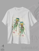 تیشرت سفید طرح دار ژلی فلاور، دکوراسیون جایگزین اثر بتو وال | immage.ir