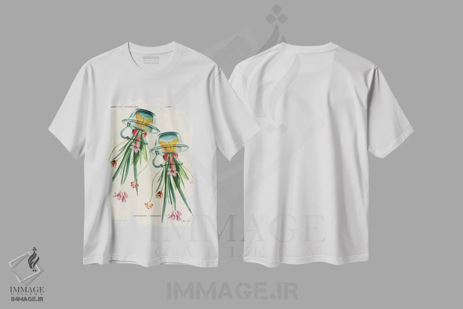 تیشرت سفید طرح دار ژلی فلاور، دکوراسیون جایگزین اثر بتو وال | immage.ir