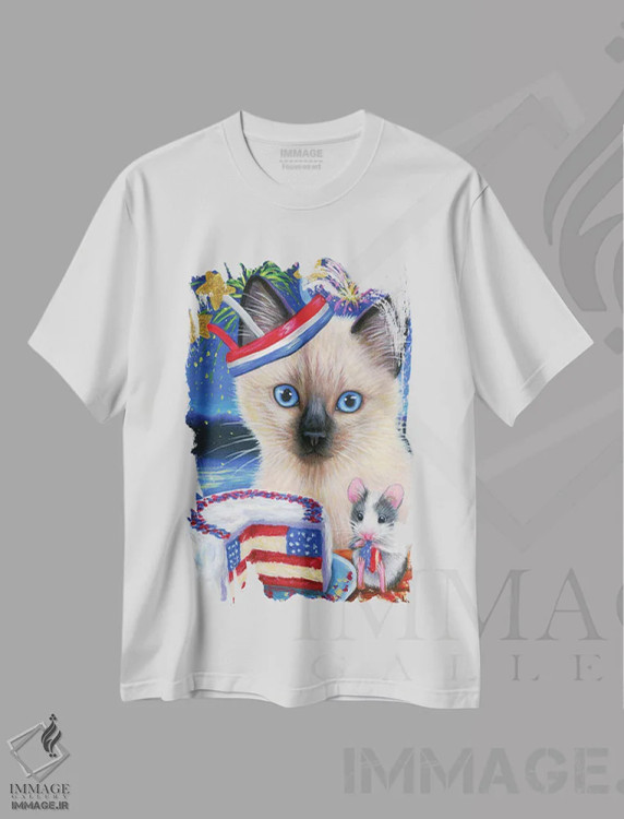 تیشرت سفید طرح دار جشن سیسی، مدیوم اثر بریجت واث | فروشگاه ایماژ