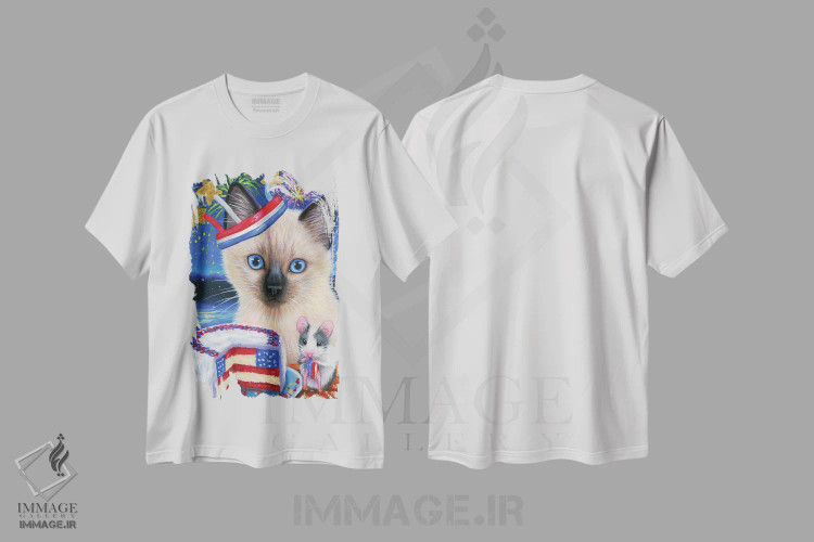 تیشرت سفید طرح دار جشن سیسی، مدیوم اثر بریجت واث | فروشگاه ایماژ