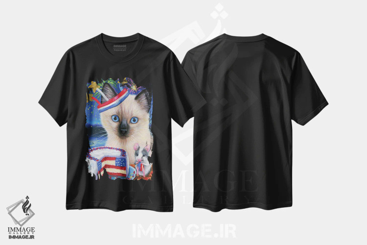تیشرت مشکی طرح دار جشن سیسی، مدیوم اثر بریجت واث | immage.ir