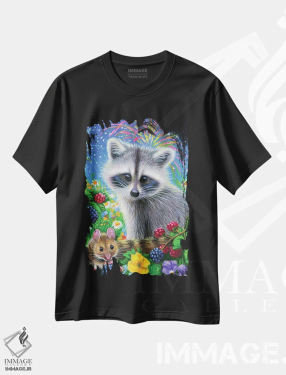 تیشرت مشکی طرح دار چهارم جولای رافائلا، مدیوم اثر بریجت واث | immage.ir