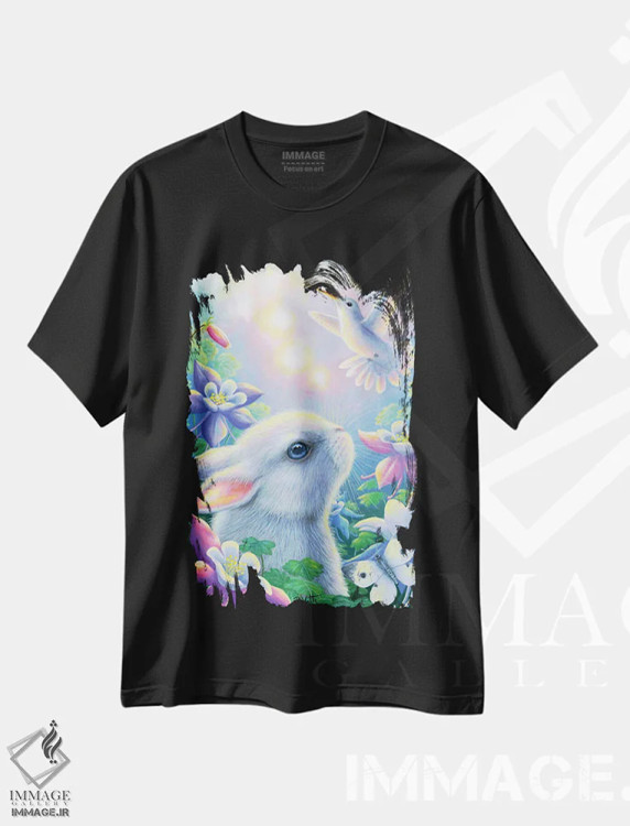 تیشرت مشکی طرح دار شکوه تابستان، هنر دیجیتال اثر بریجت واث | immage.ir