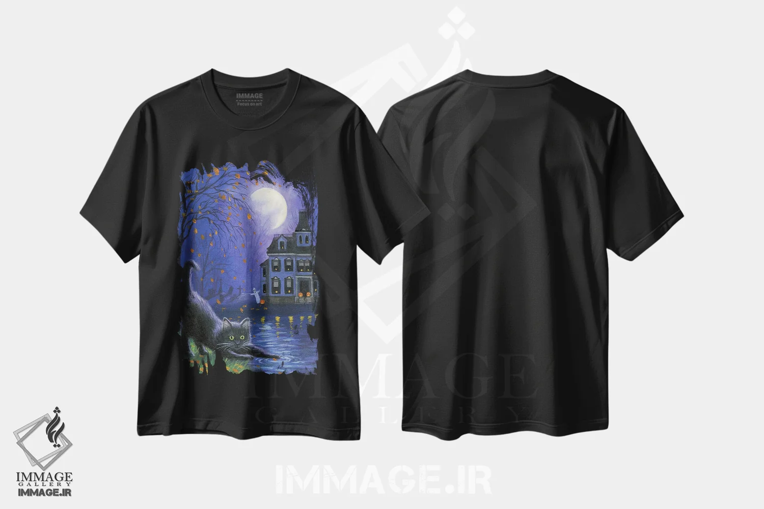 تیشرت مشکی طرح دار ماه جادوگر، مدیوم اثر بریجت واث | immage.ir