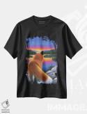 تیشرت مشکی طرح دار طلوع صورت فلکی شکارچی، هنر دیجیتال اثر بریجت واث | immage.ir