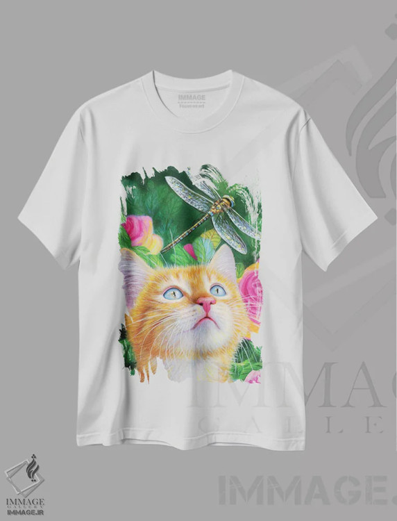 تیشرت سفید طرح دار یک سنجاقک برای دانته، مدیوم اثر بریجت واث | فروشگاه ایماژ