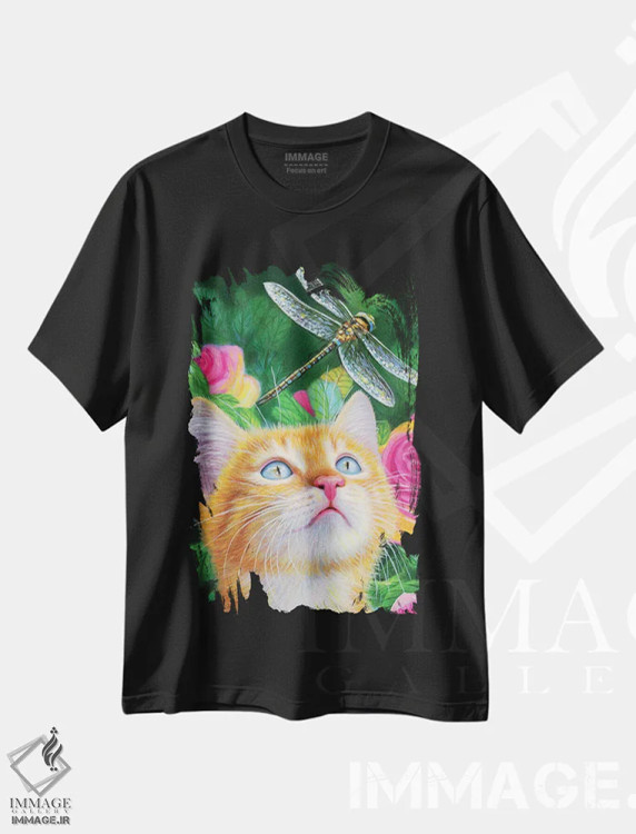 تیشرت مشکی طرح دار یک سنجاقک برای دانته، مدیوم اثر بریجت واث | immage.ir
