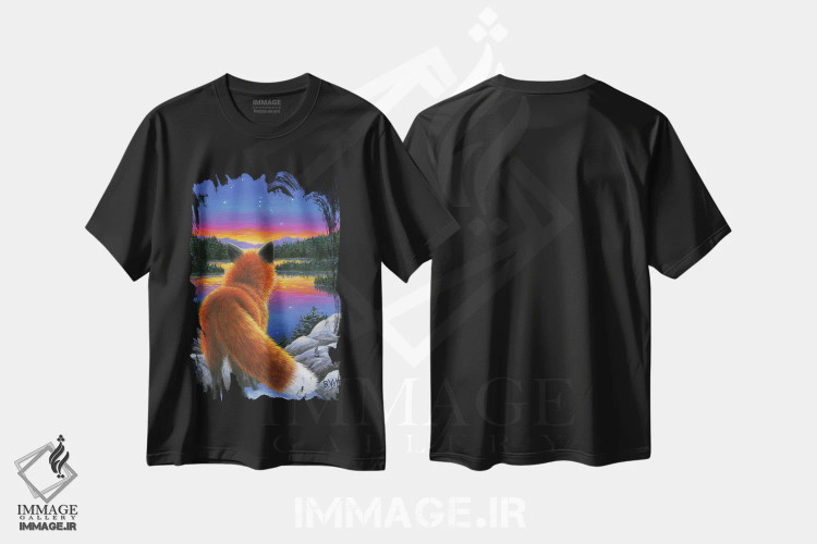 تیشرت مشکی طرح دار طلوع صورت فلکی شکارچی، هنر دیجیتال اثر بریجت واث | immage.ir