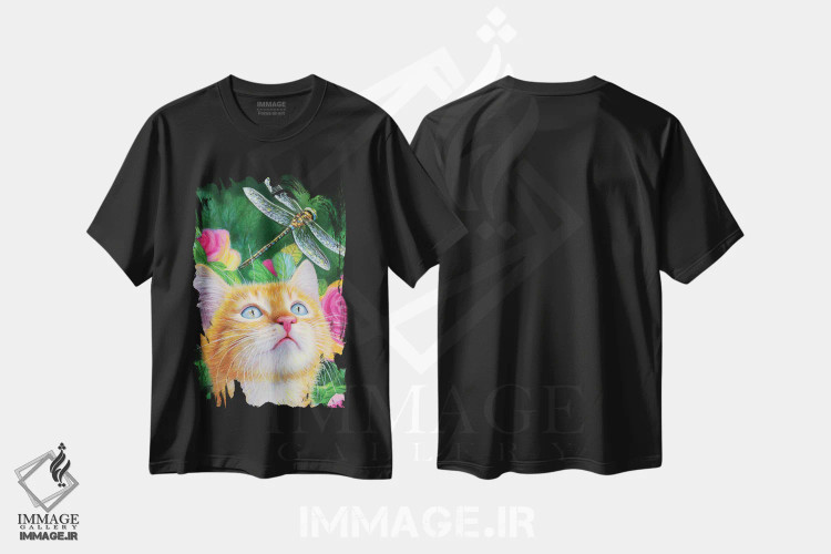 تیشرت مشکی طرح دار یک سنجاقک برای دانته، مدیوم اثر بریجت واث | immage.ir
