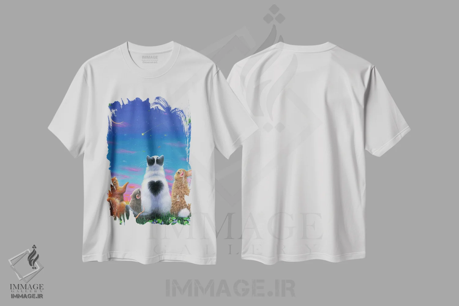 تیشرت سفید طرح دار در انتظار تو، هنر دیجیتال اثر بریجت واث | immage.ir