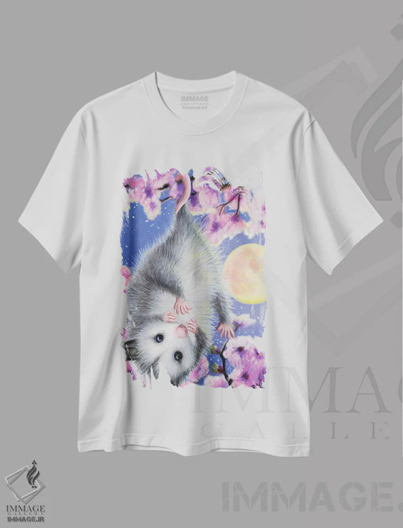 تیشرت سفید طرح دار صاریغ شکوفه، مدیوم اثر بریجت واث | فروشگاه ایماژ
