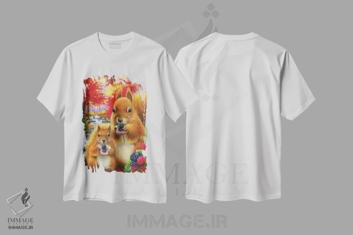 تیشرت سفید طرح دار روزهای تمشک ۳، مدیوم اثر بریجت واث | immage.ir