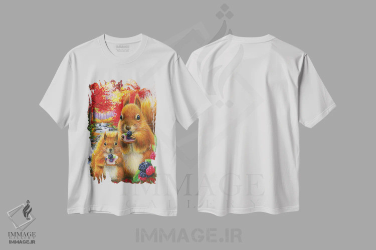 تیشرت سفید طرح دار روزهای تمشک ۳، مدیوم اثر بریجت واث | immage.ir