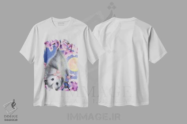 تیشرت سفید طرح دار صاریغ شکوفه، مدیوم اثر بریجت واث | فروشگاه ایماژ