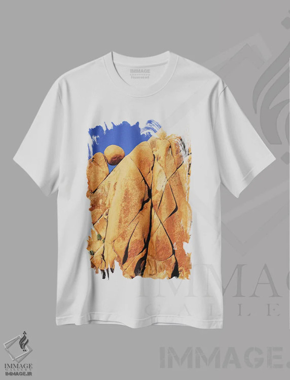 تیشرت سفید طرح دار طرح های هندسی، مدیوم اثر برایان ولف | immage.ir