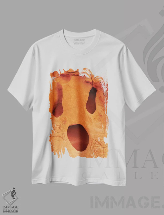 تیشرت سفید طرح دار جیغ، مدیوم اثر برایان ولف | فروشگاه ایماژ