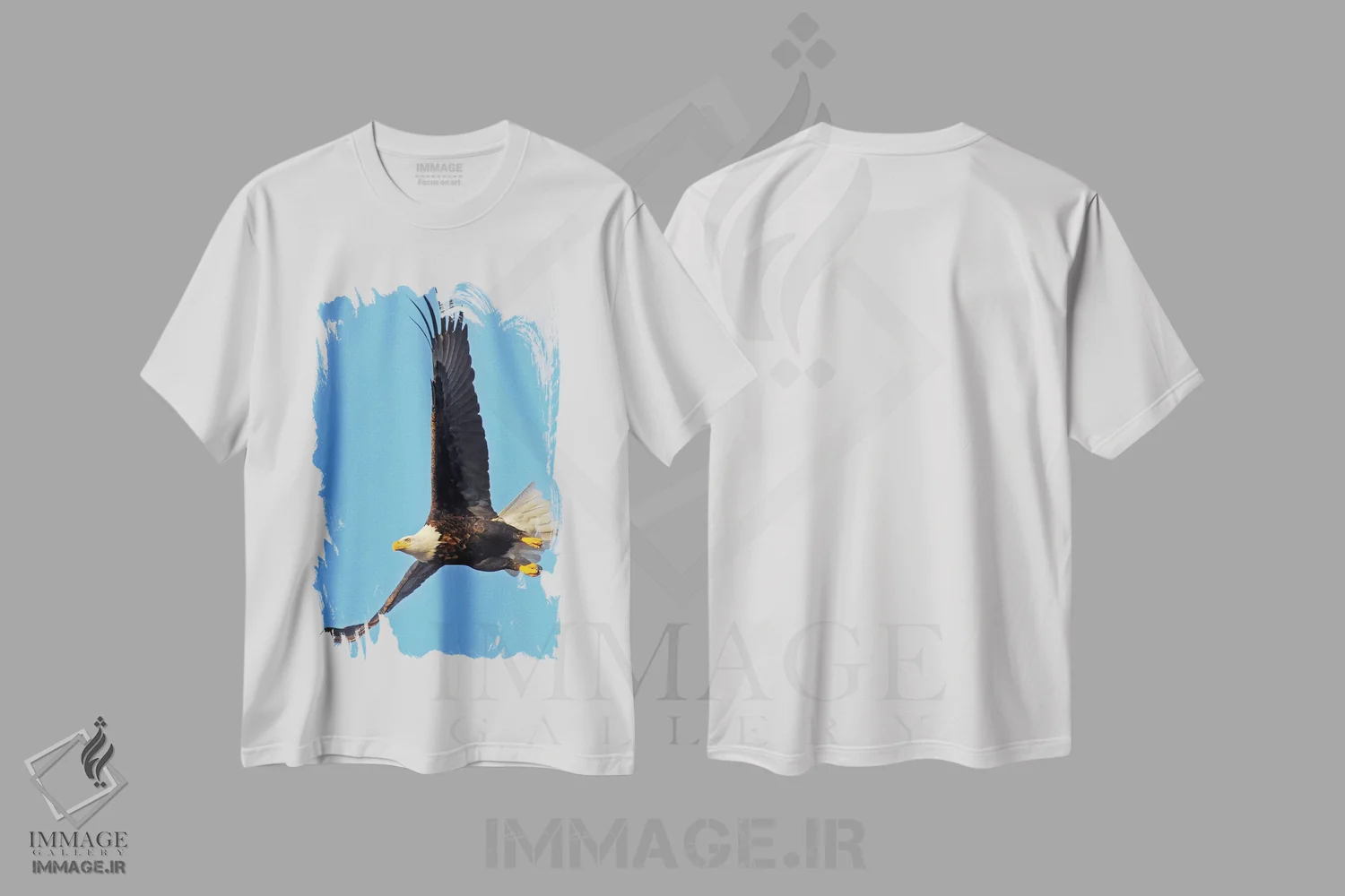 تیشرت سفید طرح دار به پرواز درآمده، مدیوم اثر برایان ولف | immage.ir