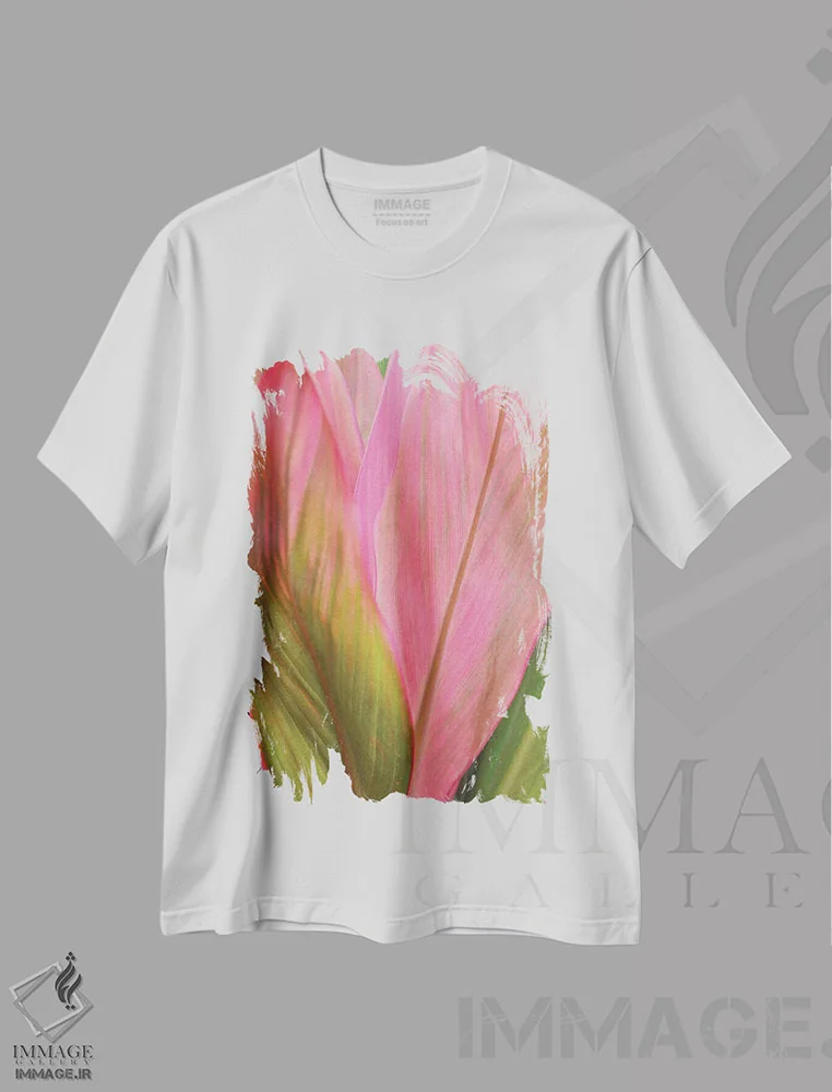 تیشرت سفید طرح دار گیاه تی، مدیوم اثر برایان ولف | immage.ir