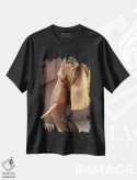 تیشرت مشکی طرح دار فیل آفریقایی، مدیوم اثر برایان ولف | فروشگاه ایماژ