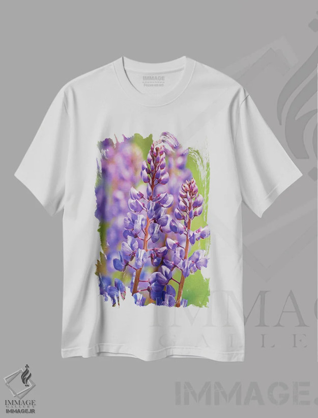 تیشرت سفید طرح دار لوپین دشتی، عکاسی ماکرو اثر برایان ولف | فروشگاه ایماژ