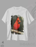 تیشرت سفید طرح دار کاردینال شمالی، مدیوم اثر برایان ولف | فروشگاه ایماژ