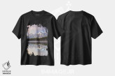 تیشرت مشکی طرح دار دریاچه هرچرت ابری، مدیوم اثر برایان ولف | فروشگاه ایماژ