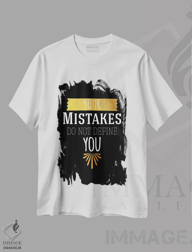 تیشرت سفید طرح دار اشتباهات تو IV، تزئینی اثر فایو بای فایو کالکتیو | فروشگاه ایماژ