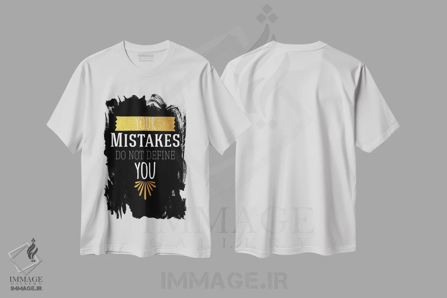 تیشرت سفید طرح دار اشتباهات تو IV، تزئینی اثر فایو بای فایو کالکتیو | فروشگاه ایماژ