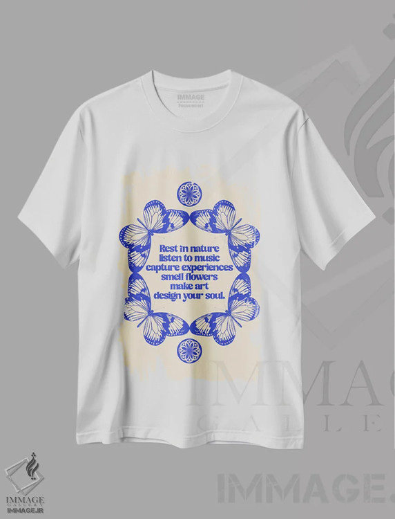 تیشرت سفید طرح دار زندگی ات را طراحی کن، تزئینی اثر بست ورلد اثر سیرا کیلن | فروشگاه ایماژ