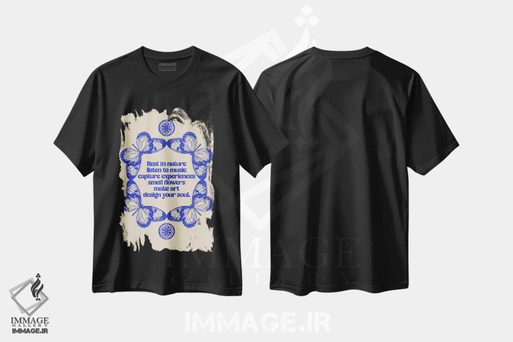 تیشرت مشکی طرح دار زندگی ات را طراحی کن، تزئینی اثر بست ورلد اثر سیرا کیلن | immage.ir