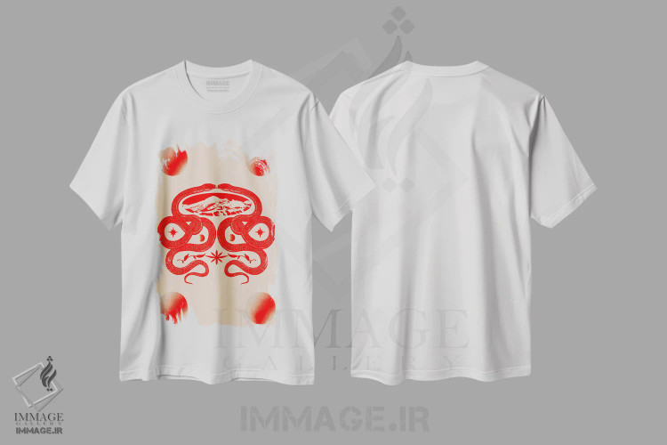 تیشرت سفید طرح دار دوگانگی، تزئینی اثر بست ورلد اثر سیرا کیلن | immage.ir