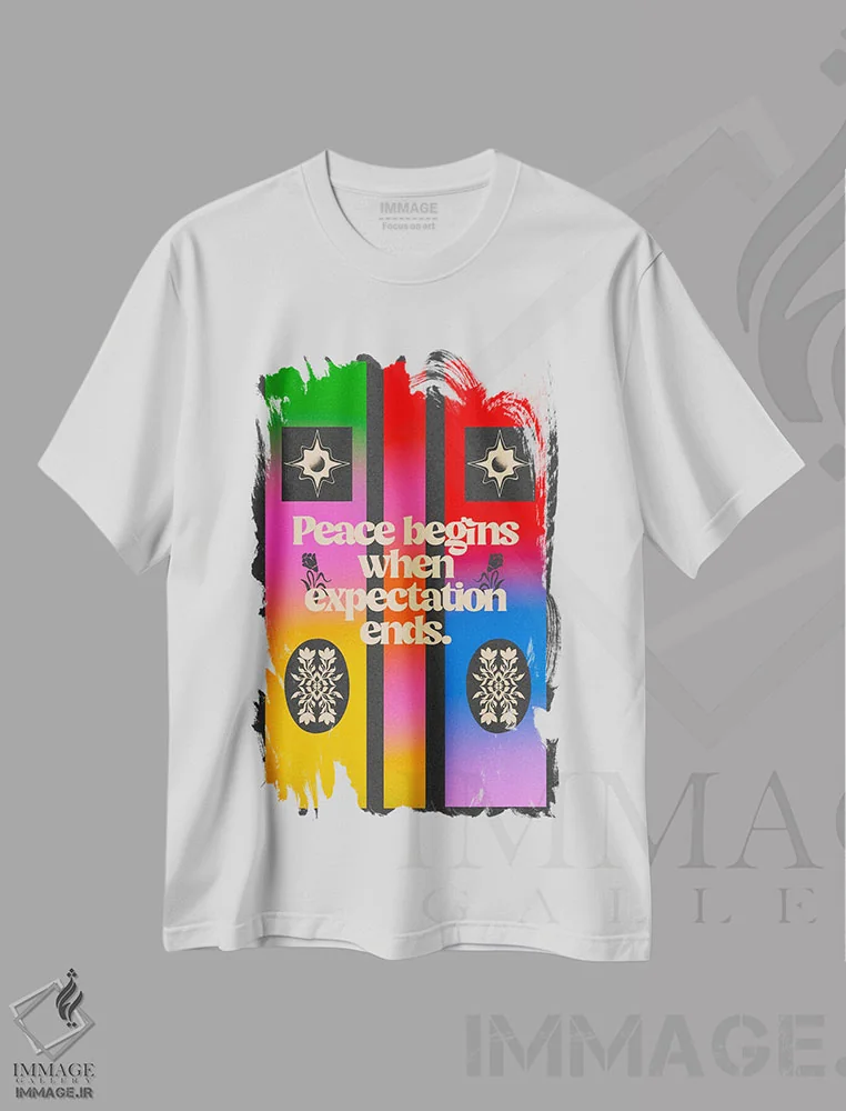 تیشرت سفید طرح دار انتظارات، تزئینی اثر بست ورلد اثر سیرا کیلن | immage.ir