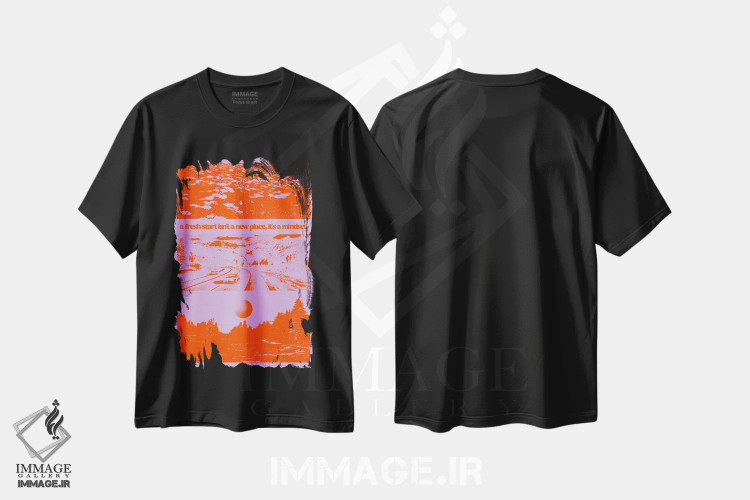تیشرت مشکی طرح دار طرز فکر، تزئینی اثر بست ورلد اثر سیرا کیلن | immage.ir