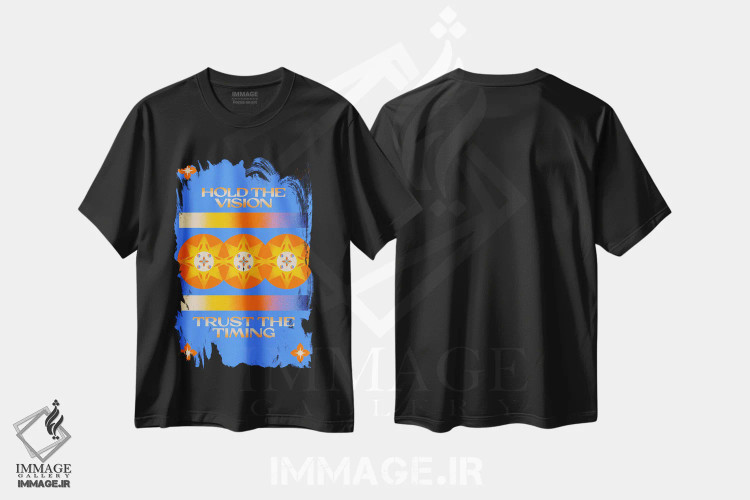 تیشرت مشکی طرح دار دیدگاه را نگه دار، تزئینی اثر بست ورلد اثر سیرا کیلن | immage.ir