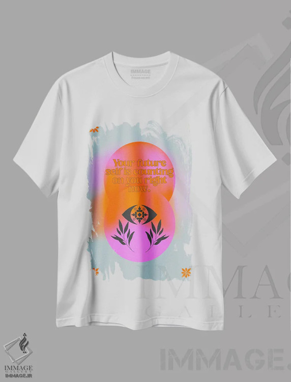 تیشرت سفید طرح دار خود آینده ات، تزئینی اثر بست ورلد اثر سیرا کیلن | immage.ir