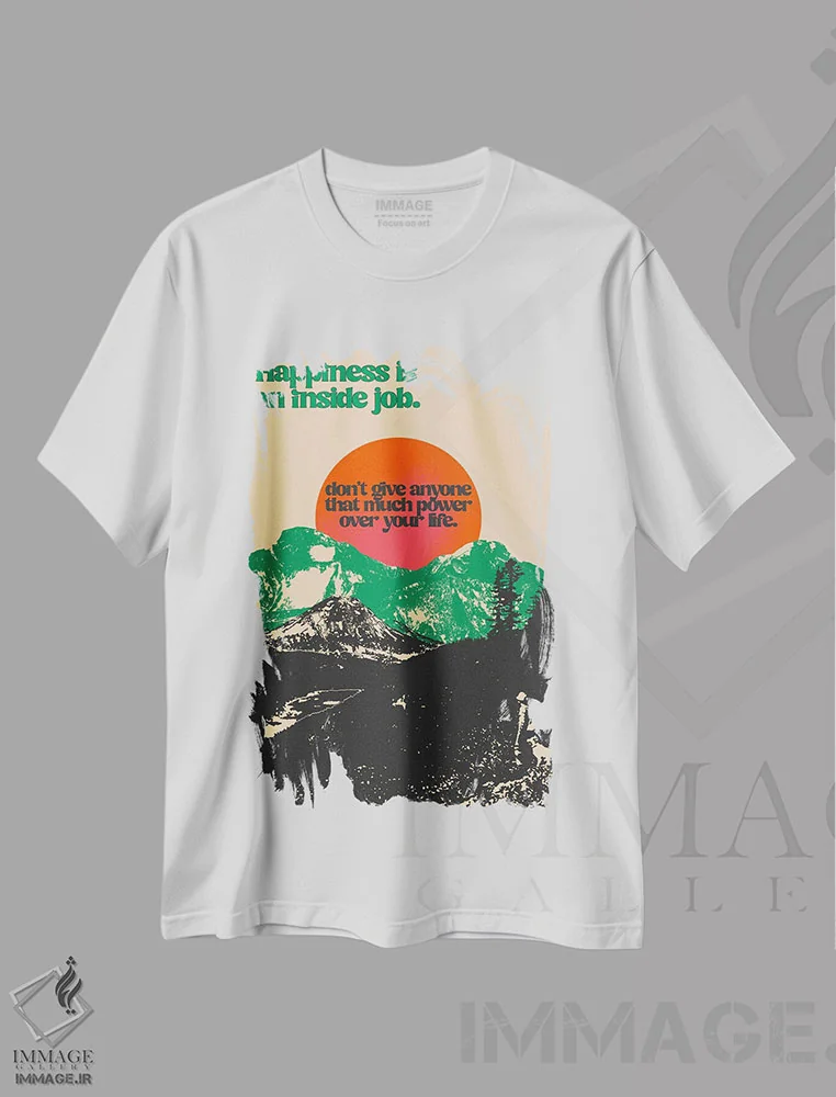 تیشرت سفید طرح دار کار درونی، تزئینی اثر بست ورلد اثر سیرا کیلن | فروشگاه ایماژ