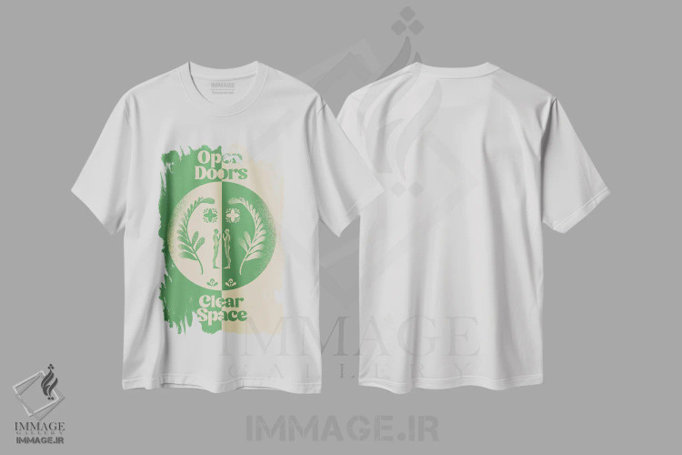 تیشرت سفید طرح دار درها را باز کن، تزئینی اثر بست ورلد اثر سیرا کیلن | immage.ir