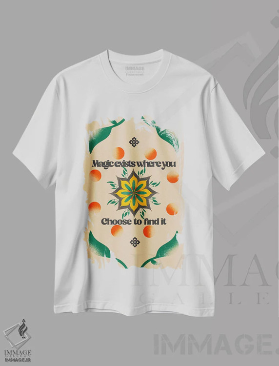 تیشرت سفید طرح دار جادو وجود دارد، تزئینی اثر بست ورلد اثر سیرا کیلن | immage.ir