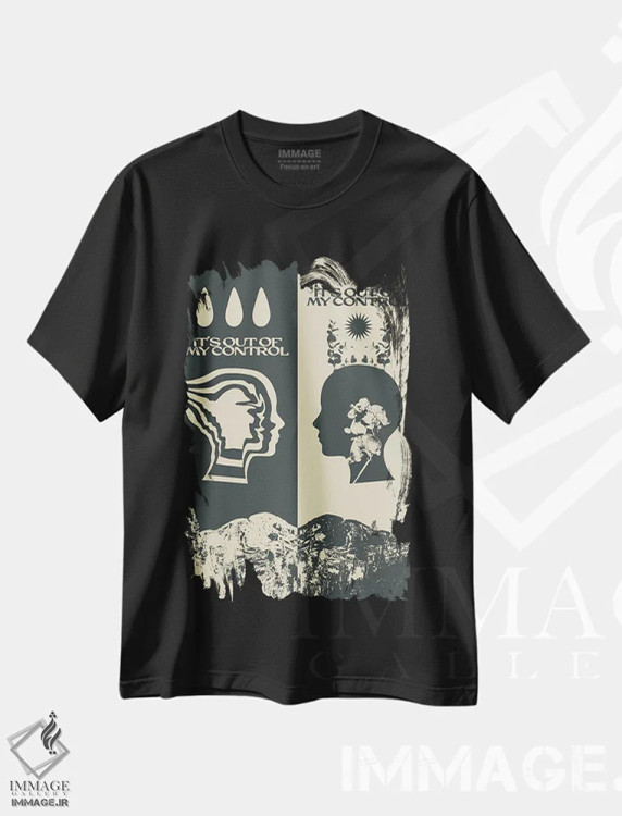 تیشرت مشکی طرح دار دیدگاه، تزئینی اثر بست ورلد اثر سیرا کیلن | immage.ir