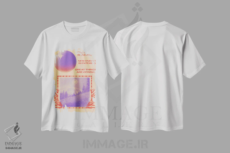 تیشرت سفید طرح دار انرژی نو، تزئینی اثر بست ورلد اثر سیرا کیلن | immage.ir