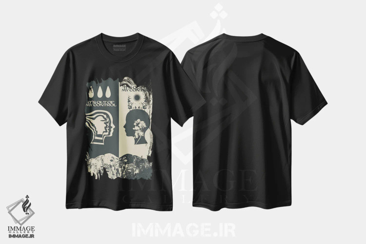 تیشرت مشکی طرح دار دیدگاه، تزئینی اثر بست ورلد اثر سیرا کیلن | immage.ir