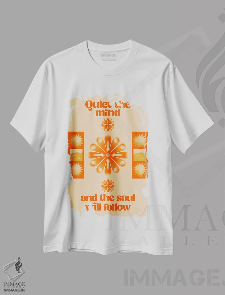 تیشرت سفید طرح دار گفت وگوی روح، تزئینی اثر بست ورلد اثر سیرا کیلن | فروشگاه ایماژ